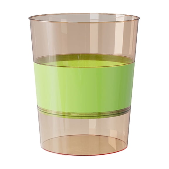 Small Trash Can Clear Foldable Plastic Wastebasket Paper Basket Garbage Container Bin Round for Bathroom Bedroom Kitchen Offices Cafe Camping Laundry Room Desk Side Trash Can