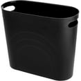 thumbnail image 1 of Small Trash Can Garbage Can Container Bin with Handles 3 Gallons Plastic Wastebasket for Bathrooom, Bedroom, Office, Kitchen, Laundry Room, Dorm Room - Black, 1 of 5