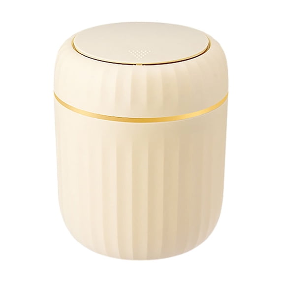 Small Trash Can with Lid, 5.1" x 6.5" Mini Wastebasket for Under Desk, Tiny Trash Can for Compact Spaces Under Tables & Counters, Desktop Trash Can, Small Garbage Pail for Bathroom, Office