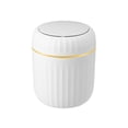 thumbnail image 1 of Small Trash Can with Lid, 5.1" x 6.5" Mini Wastebasket for Under Desk, Tiny Trash Can for Compact Spaces Under Tables & Counters, Desktop Trash Can, Small Garbage Pail for Bathroom, Office, 1 of 7