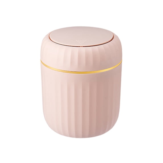 Small Trash Can with Lid, 5.1" x 6.5" Mini Wastebasket for Under Desk, Tiny Trash Can for Compact Spaces Under Tables & Counters, Desktop Trash Can, Small Garbage Pail for Bathroom, Office