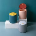 thumbnail image 1 of Small Trash Can with Lid, Mini Trash Can for Bathroom, Office and Bedroom, Small Bathroom Garbage Can with Swing Top, Compact Waste Basket for Desk, Dorm & Home, Blue - Xuniizn, 1 of 7