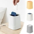 thumbnail image 1 of Small Trash Can with Lid, Mini Trash Can for Bathroom, Office and Bedroom, Small Bathroom Garbage Can with Swing Top, Compact Waste Basket for Desk, Dorm & Home, Gray - Xuniizn, 1 of 7
