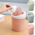 thumbnail image 1 of Small Trash Can with Lid, Mini Trash Can for Bathroom, Office and Bedroom, Small Bathroom Garbage Can with Swing Top, Compact Waste Basket for Desk, Dorm & Home, Green - Xuniizn, 1 of 7