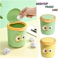 thumbnail image 1 of Small Trash Can with Lid, Mini Trash Can for Bathroom, Office and Bedroom, Small Bathroom Garbage Can with Swing Top, Compact Waste Basket for Desk, Dorm & Home, Yellow - Xuniizn, 1 of 5