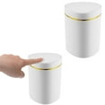 thumbnail image 1 of Small Trash Can with Lid, Mini Trash Can, Desk Trash Can, Small Lidded Counter Waste Basket Press Top Desktop Trash Can, Mini Tabletop Garbage Bin, Portable Small Plastic Trash Can 1Pcs, 1 of 9