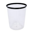 thumbnail image 1 of Small Trash Can Plastic Wastebasket 3 Gallon Clear Round Garbage Container Bin for Bathroom, Bedroom, Kitchen, College Dorm, Office, Craft Room - Clear Plastic Waste Basket, 1 of 6