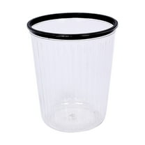 Small Trash Can Plastic Wastebasket 3 Gallon Clear Round Garbage Container Bin for Bathroom, Bedroom, Kitchen, College Dorm, Office, Craft Room - Clear Plastic Waste Basket
