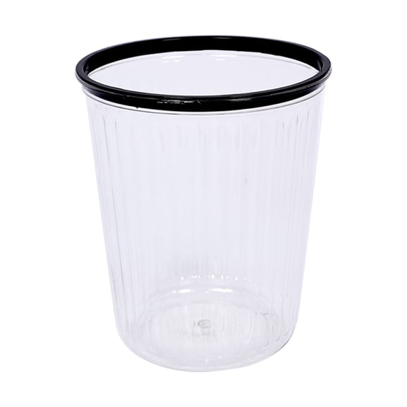 Small Trash Can Plastic Wastebasket 3 Gallon Clear Round Garbage Container Bin for Bathroom, Bedroom, Kitchen, College Dorm, Office, Craft Room - Clear Plastic Waste Basket