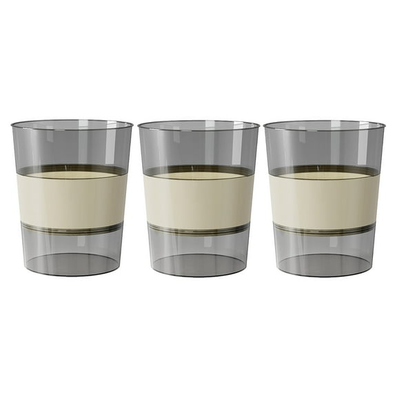 Small Can Wastebasket Foldable Garbage Container Bin, Clear Round Can for Bathroom Kitchen Offices Laundry Room Outdoors Camping