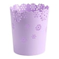 thumbnail image 1 of Small Trash Can Plastic Wastebasket Round Garbage Container Bin,Heavy-Duty No Lid Garbage Can for Bathroom,Kitchen,Bedroom, Home,Office,College Dorm,Living Room,Washroom (Small Purple), 1 of 7