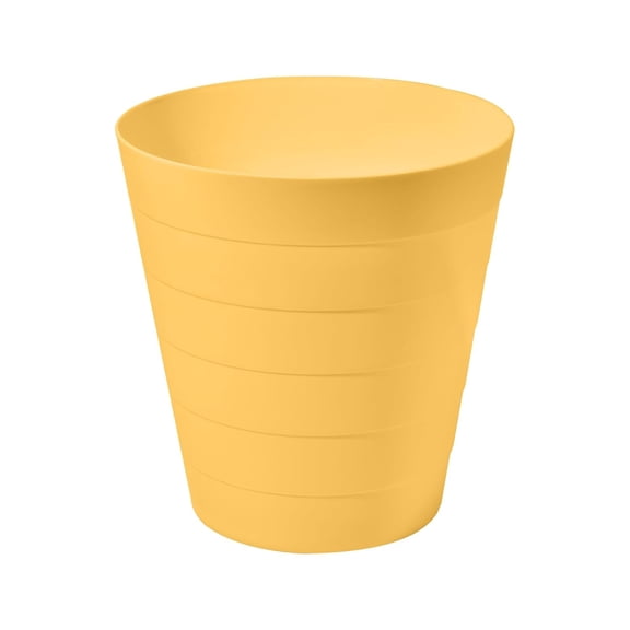 Small Trash Can - Round Waste Basketbin - 2 Gallon - Yellow - Bathrooms, Laundry Room, Kitchens, Offices