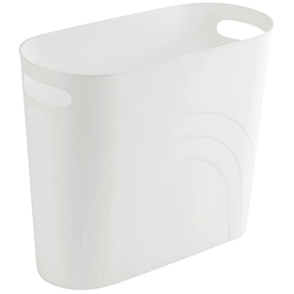 Small Trash Can, Slim Garbage Can Plastic Waste Basket with Handles 3.5 Gallon Container Bin for Narrow Spaces Bathroom, Bedroom, Kitchen, Office at Home, 2 Pack Teal Blue