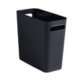 thumbnail image 1 of Small Trash Can, Slim Garbage Can Plastic Waste Basket with Handles Container Bin for Narrow Spaces Bathroom, Bedroom, Kitchen, Office at Home Black, 1 of 9