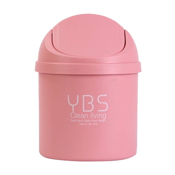 Small Trash Can With Lid for Kitchen Bathroom Desk 7.87 in x 5.3 in x 5.3 in Plastic Double Bucket Mini Desktop Garbage Can