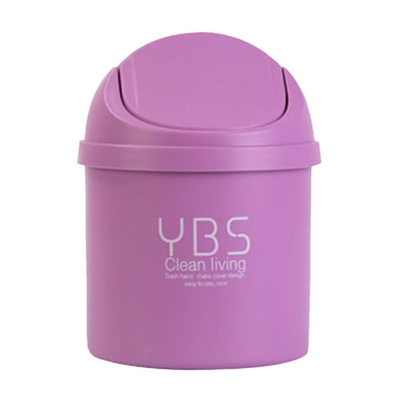 Small Trash Can With Lid for Kitchen Bathroom Desk 7.87 in x 5.3 in x 5.3 in Plastic Double Bucket Mini Desktop Garbage Can