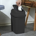thumbnail image 1 of Small Trash Can With Swing-Top Lid Plastic Garbage Bin Wastebaskets Garbage Cans, 1 of 6