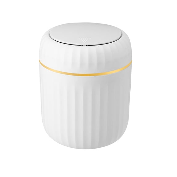 Small Trash Can with Lid 5.11 in x 5.11 in x 6.49 in Plastic Desktop Waste Bin for Office Living Room Study Room Coffee Table