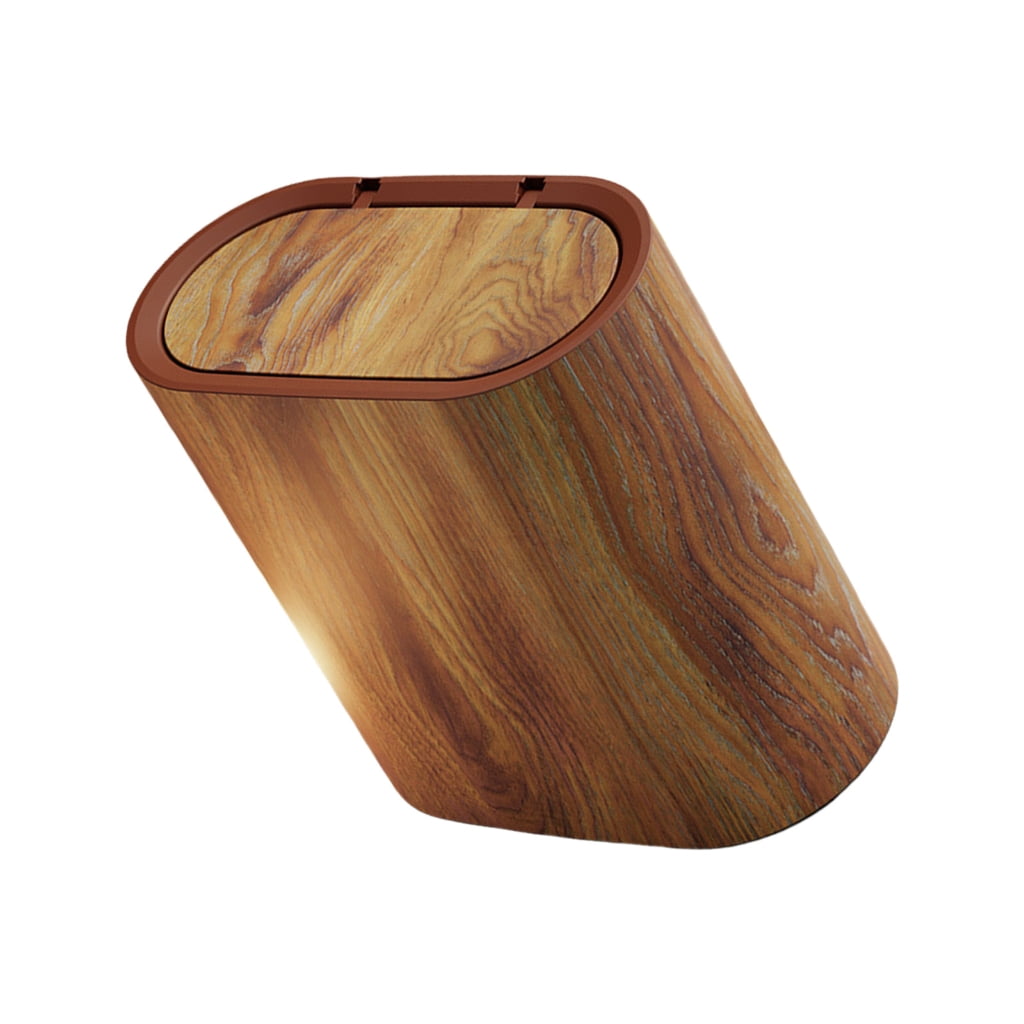 Small Trash Can with Lid Lidded Waste Bin For Bathroom Cabinets Nightstands Closets Garbage Can