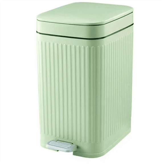 Small Trash Can with Lid with Foot Pedal and Push-on Lid Small Bathroom Trash Can Ultra-Thin Pedal Trash Can,1 * garbage can,As Shown