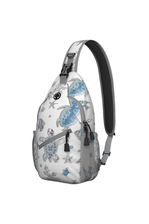 Small Travel Backpack for Essentials with Cute Turtle and Ocean Life Patterns, Multi-Functional Design, Lightweight and Durable for Cycling, Hiking, and Daily Commuting