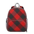 thumbnail image 1 of Small Travel Backpack with Rustic Plaid Design, Cute Lightweight School Bag with Checkered Pattern, 1 of 6