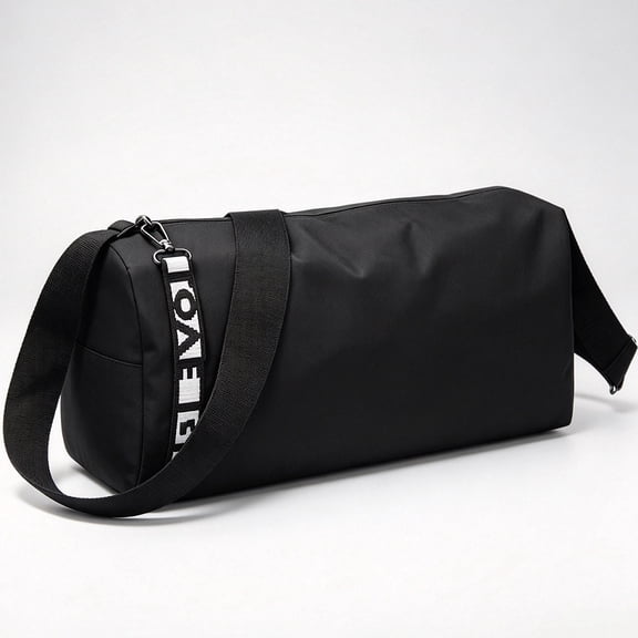 Small Travel Duffel Bag, Gym Bag for Men and Women, Gym, Beach, and Swim, Oxford Cloth, Black
