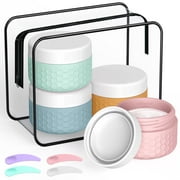 Travel Containers for Toiletries, TSA Approved Travel Size Containers, 1.5 oz Silicone Cream Jars, BPA Free, Leak-proof Travel Jars for Cream, Lotion (Colorful)