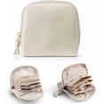 thumbnail image 1 of Small Travel Jewelry Case,Mothers Day Gifts,Jewelry Pouch Bags with Zipper,Velvet Jewelry Organizer Storage Bag for Bracelet Rings Earring-Cream White, 1 of 7
