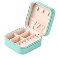 thumbnail image 1 of Small Travel Jewelry Case，Portable Jewelry Organizer Travel Case Leather Jewelry Box Travel Mini Storage Organizer Portable Display Storage Box For Rings Earrings Necklaces Gifts, 1 of 7