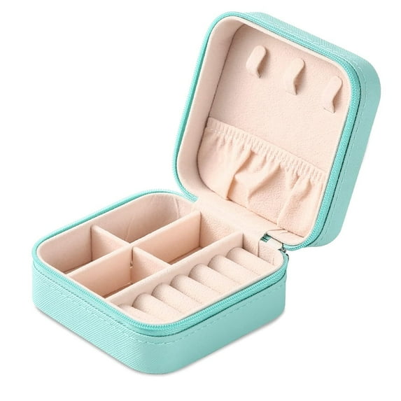 Small Travel Jewelry Case,Portable Jewelry Organizer Travel Case Leather Jewelry Box Travel Mini Storage Organizer Portable Display Storage Box For Rings Earrings Necklaces Gifts