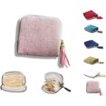 thumbnail image 1 of Small Travel Jewelry Case, Soft Velvet Organizer Pouch for Bangle, Bracelets, Large Earrings, Beaded Necklace, Anti-Scratch & Portable Jewelry Bag Holder for Travel & Everyday Use, 1 of 7