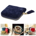 thumbnail image 1 of Small Travel Jewelry Case, Soft Velvet Travel Jewelry Case, 7-Layer Zipper Organizer Pouch with Tassel, Portable Storage for Earrings, Necklaces, Rings & Bracelets for Trip & Daily Use (Royal Blue), 1 of 9