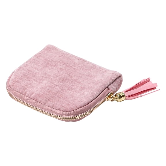 Small Travel Jewelry Case,Travel Jewelry Case for Women,Aesthetic Jewelry Storage Box With Tassel,Jewelrys Organizer for Ring Necklace Earring and Bracelet,Women's Gift(5.3x4.7")(Pink)
