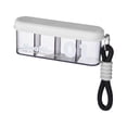 thumbnail image 1 of Small Travel Pill Box - 4 Compartment Moisture-Proof Daily Vitamin Container (White), 1 of 7