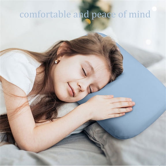 Small Travel Pillow with Removable Cover, Portable Memory Foam Camping Pillow for Sleeping, Soft and Supportive Neck Pillow for Airplane, Car, and Office Nap, Lightweight and Easy to Carry