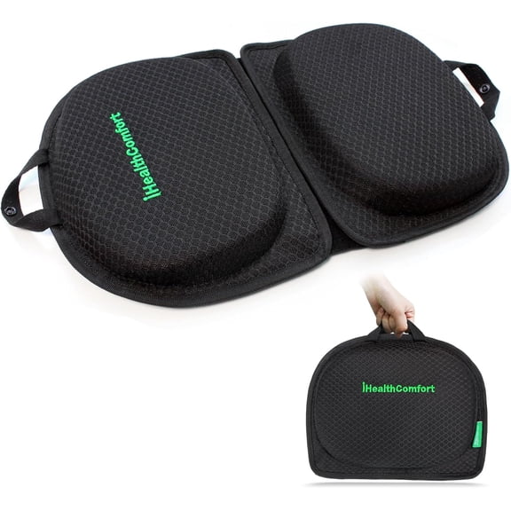 Small Travel Seat n,Gel Memory Foam Seat n,Supportive Butt Pillow,Portable and Foldable for Long Sitting Hours on Stadium Airplane Car Seat