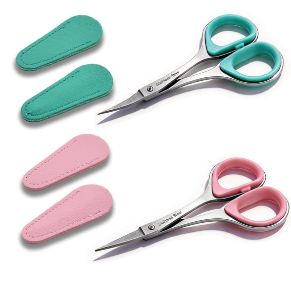 Small Travel Sewing Scissors Set for Detail Cutting Crafting Embroidery Knitting Stainless Steel High Precision Sharp Tip Safety Cases