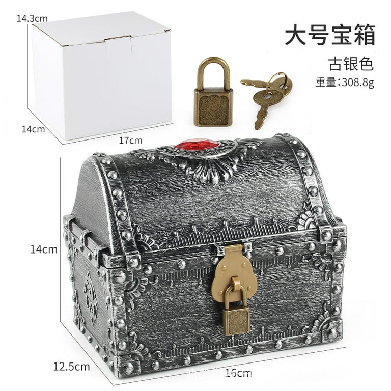 Small Treasure Box Pirate Chest Vintage Treasure Box Small