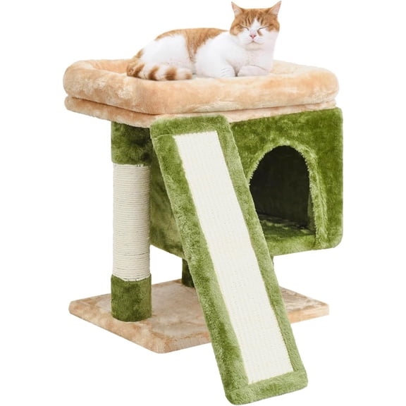 Small Tree for Indoor Cats, Tower with , Modern Activity House for Large Cats, Condo with Board, Kittens Cave
