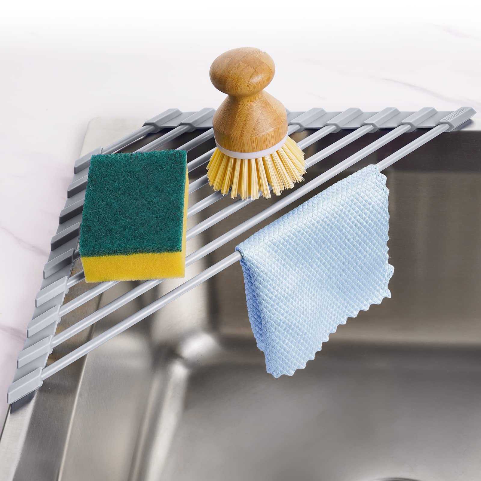 Small Triangle Roll-Up Dish Drying Rack - Walmart.com