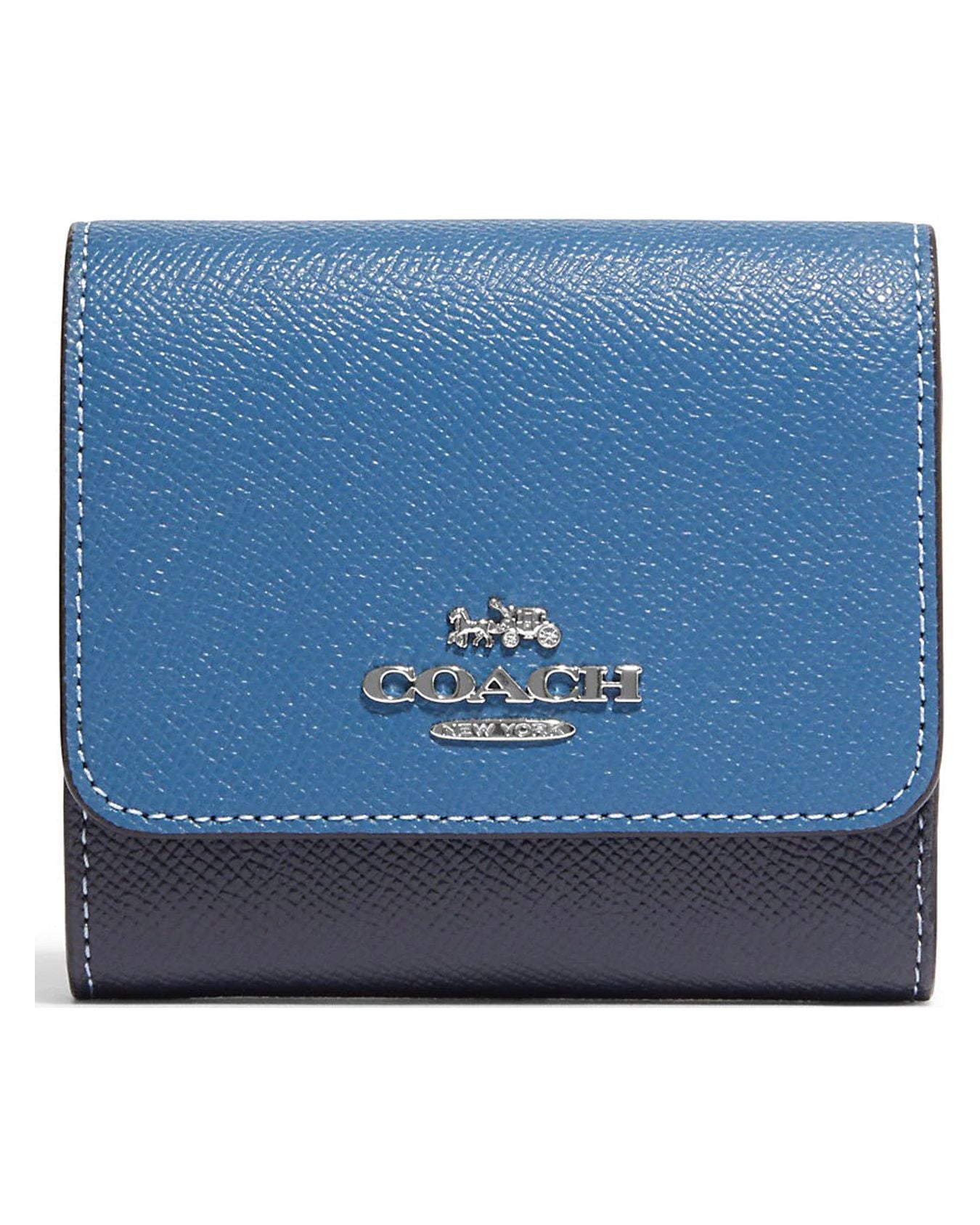Coach Cross Grain Leather Wyn Small Wallet, Li/Black Coach Cross Grain Leather Wyn Small Wallet, Li/Black