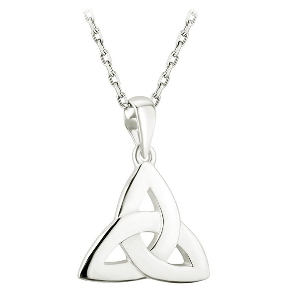 Small Trinity Knot Necklace Silver Irish Made