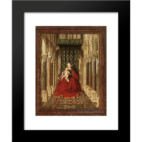 Small Triptych (central panel) 20x24 Framed Art Print by Jan van Eyck