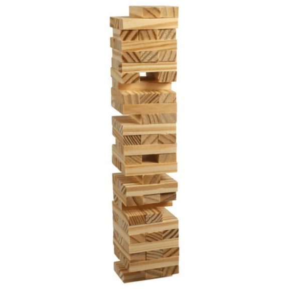 Small~Tumbling Tower Game Wooden Stacking Blocks - 72 Pcs Set
