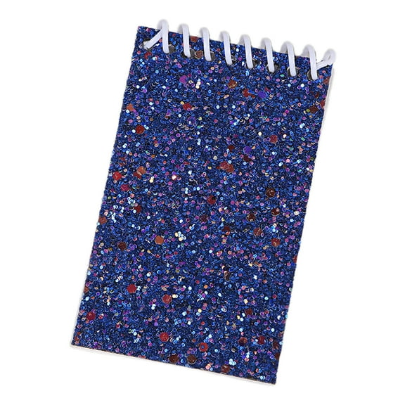 Small Twin Coil Binding Notebook Pocket Notepads with 20 Sheets Unlined Small Sketchpad with Colorful Sequins Covers