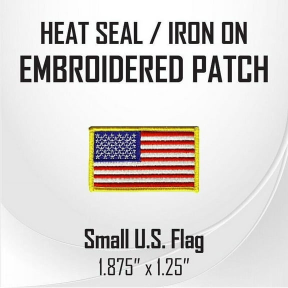 Small U.S. Flag Embroidered Patch 1.875" x 1.25"