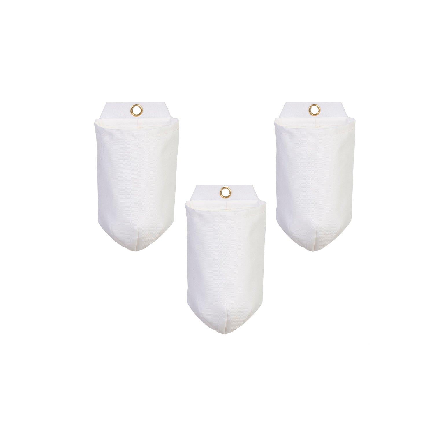 Small U-Shaped Hanging Pocket Planter, Set of 3, White