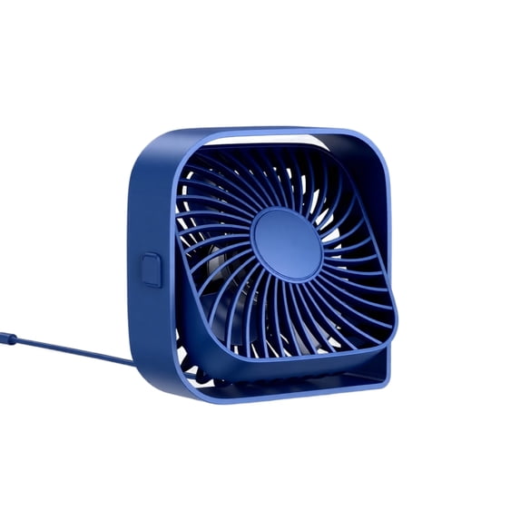 Small USB Desk Fan 4.7 Inch, Plug-in Personal Desktop Fan, Quiet One-Button Mini Table Fan for Office Bedroom Dorm