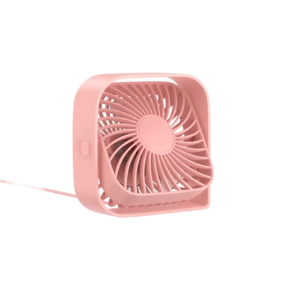 Small USB Desk Fan 4.7 Inch, Plug-in Personal Desktop Fan, Quiet One-Button Mini Table Fan for Office Bedroom Dorm